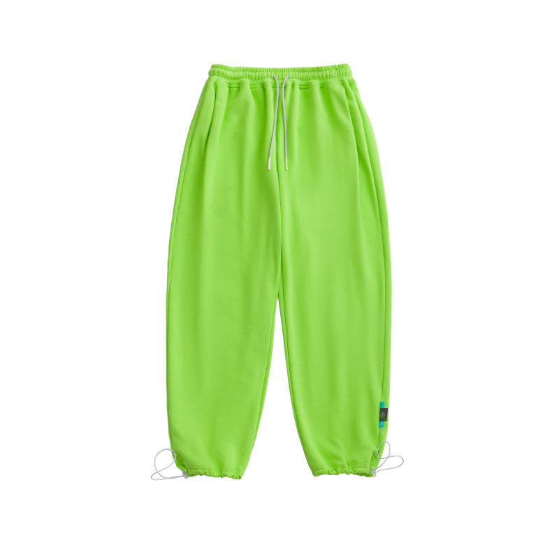 Multicolor Loose Straight-leg Casual Pants