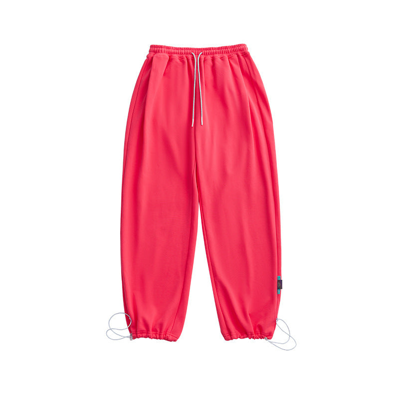 Multicolor Loose Straight-leg Casual Pants