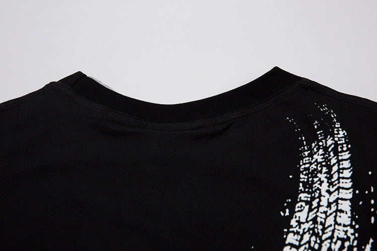 Inkjet Letter Necklace Strip Waistcoat T-shirt Men