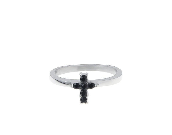 Cross Ring With Diamond And Zirconia For Men