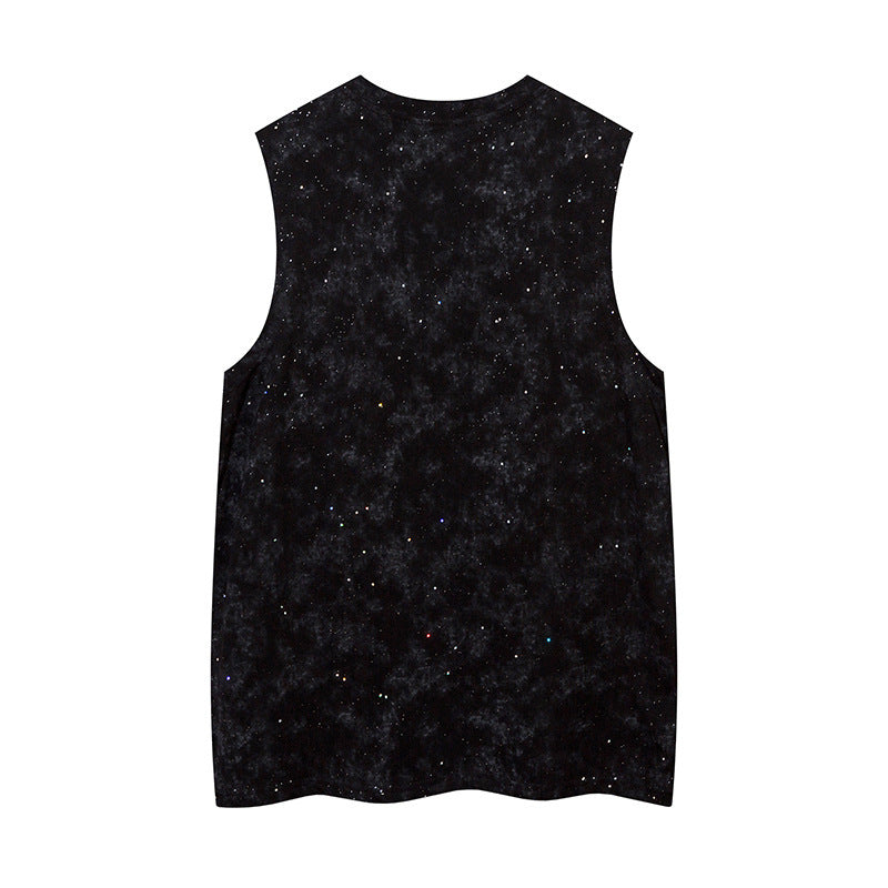 Fashion Starry Necklace Bar Casual Vest Men