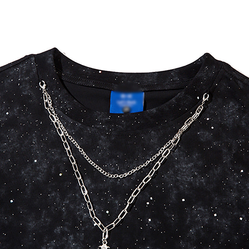 Fashion Starry Necklace Bar Casual Vest Men
