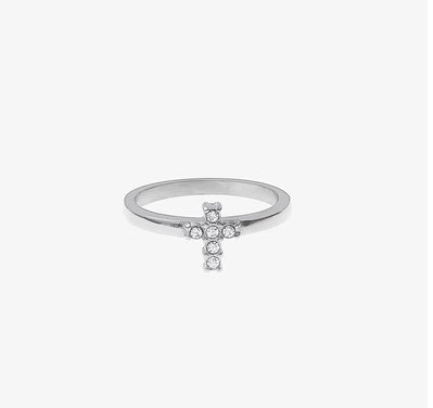 Cross Ring With Diamond And Zirconia For Men