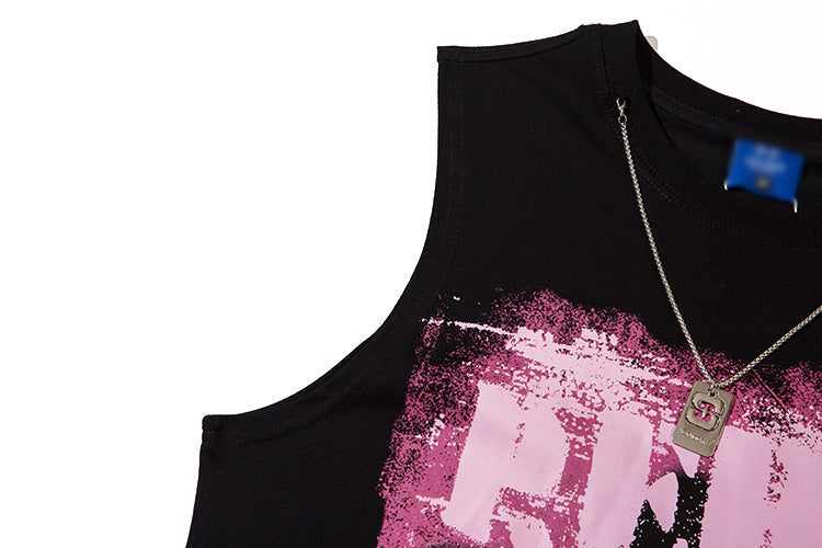 Five-pointed Star Necklace Strip Casual Vest Men