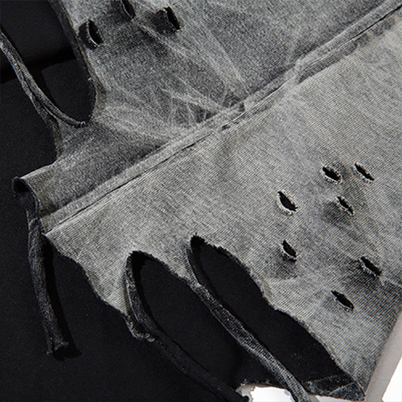 Gradient Ripped Necklace Vest For Men