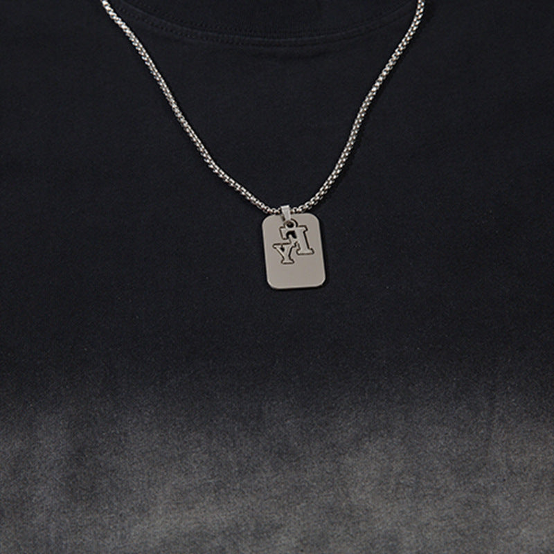 Ripped Necklace Strip Decoration Casual Vest Men