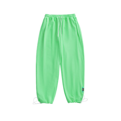 Multicolor Loose Straight-leg Casual Pants