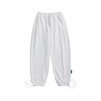 Multicolor Loose Straight-leg Casual Pants