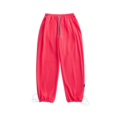 Multicolor Loose Straight-leg Casual Pants