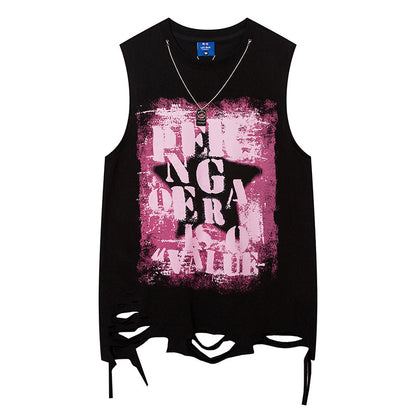Five-pointed Star Necklace Strip Casual Vest Men