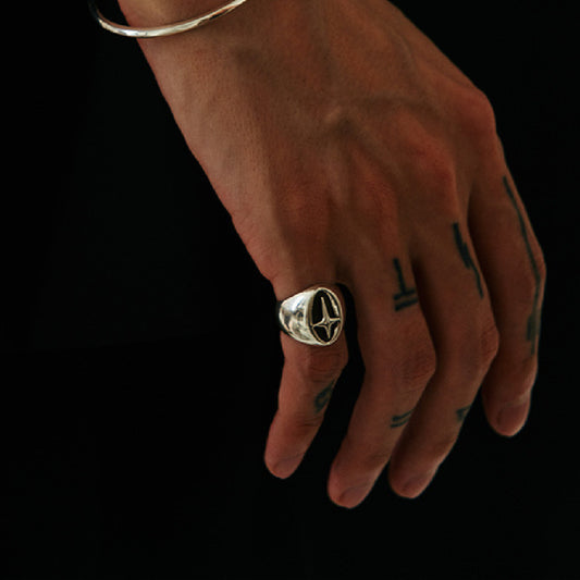 College Ring Men And Women Little Finger Ring Neutral Fashion Ornament