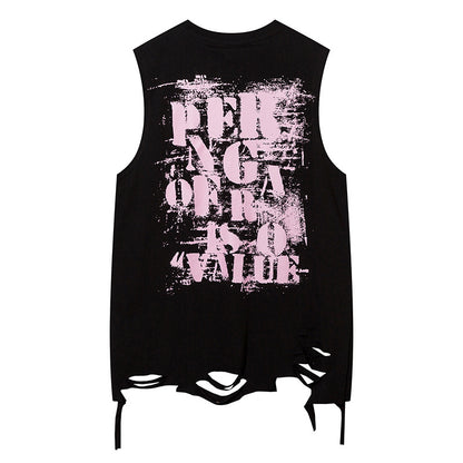 Five-pointed Star Necklace Strip Casual Vest Men