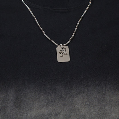 Ripped Necklace Strip Decoration Casual Vest Men