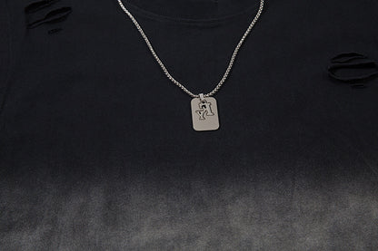 Ripped Necklace Strip Decoration Casual Vest Men